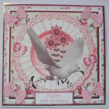 Pretty Floral Birthday Decoupage Card Front6 by Jean-Marie Penny