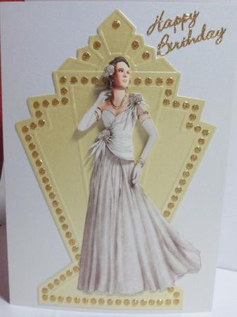Art Deco Lady Rose (silver) Decoupage Sheet by Jean-Marie Penny