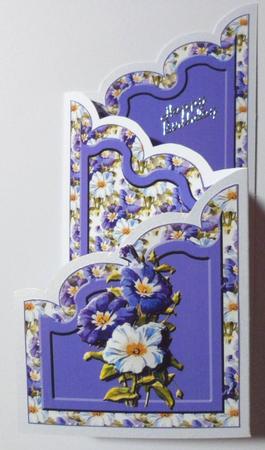 Blue Floral Cascade Card by Jean-Marie Penny