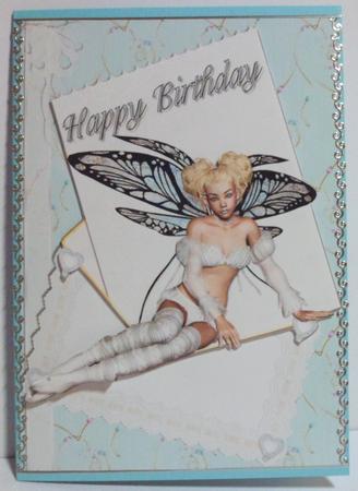 Birthday Fairy Letter Card Front by Jean-Marie Penny