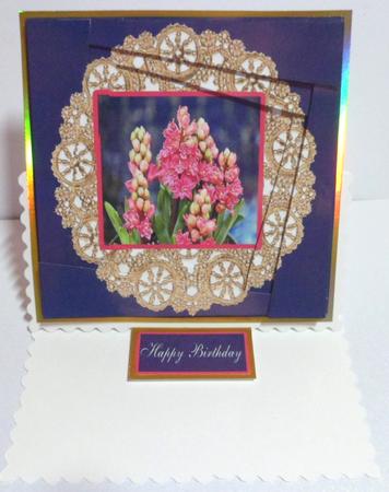 Spiral Edge Stacker Lunar Blue Happy Birthday by Jean-Marie Penny