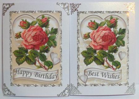Floral Rose Topper-birthday & Best Wishes by Jean-Marie Penny