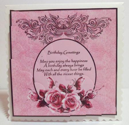 Glowing Roses Butterflies Corner Stacker Pink by Jean-Marie Penny