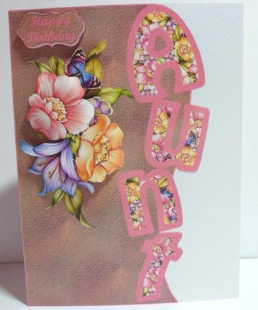 Aunt Floral Card Front by Jean-Marie Penny