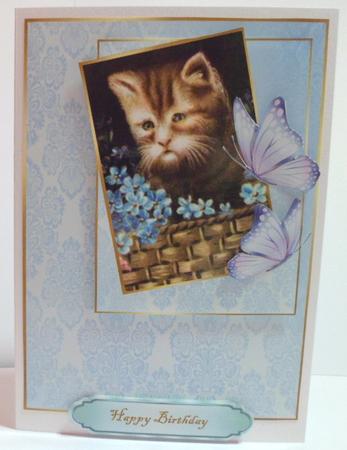 Vintage Kitten in Bleu by Jean-Marie Penny