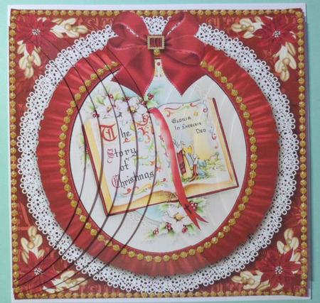 Glory Book Red Ruffle 8in Round Side Stacker Cf Kit by Jean-Marie Penny