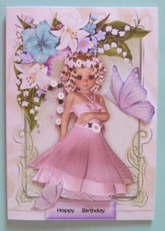 Little Flower Girl with Pretty Butterflies by Jean-Marie Penny