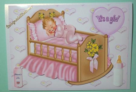 Cute in Pink Sleeping Baby Girl by Jean-Marie Penny