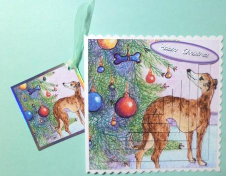 Baubles and Bone Square Pyramid and Gift Tag by Jean-Marie Penny