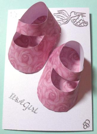 Bright Pink Roses 3D Baby Shoes by Jean-Marie Penny