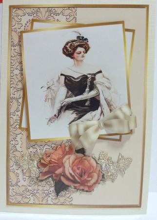 Vintage Lady Antique Roses by Jean-Marie Penny