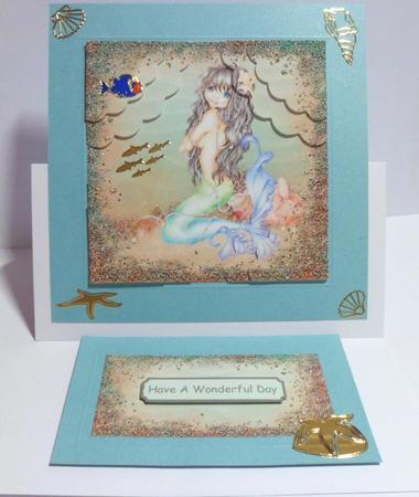 Little Mermaid Scalloped Corner Stacker by Jean-Marie Penny