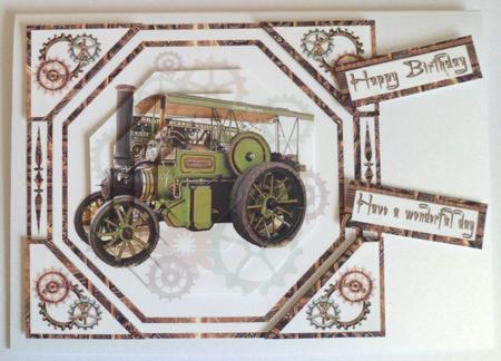 Exploding Verse Kit Green Traction Engine by Jean-Marie Penny