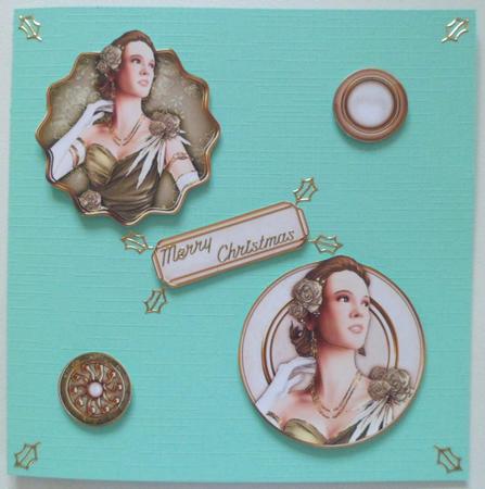 Art Deco Lady Rose (green) Topper by Jean-Marie Penny