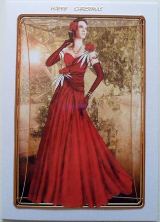 Art Deco Lady Rose (red) Topper by Jean-Marie Penny