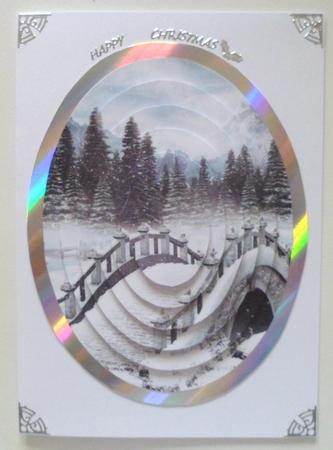 Snowy Bridge Oval Pyramage by Jean-Marie Penny