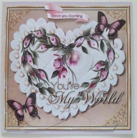 Affair of Roses Fan Topper by Jean-Marie Penny