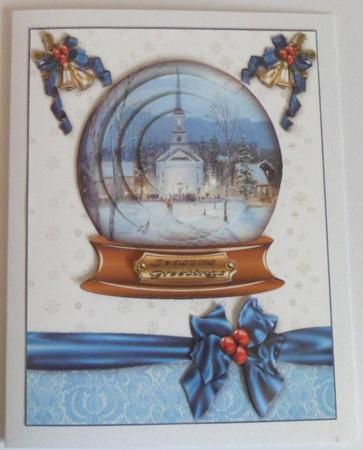 Christmas Snowglobe with Winter Church by Jean-Marie Penny