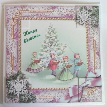 Christmas Carol Singers Snow 8inch Picture Sheet by Jean-Marie Penny