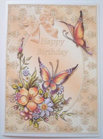 Flowers Butterflies and Bow by Jean-Marie Penny