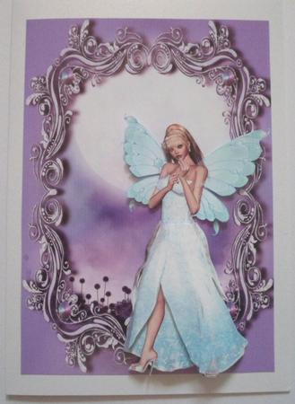 Powder Blue Fairy + Decoupage by Jean-Marie Penny