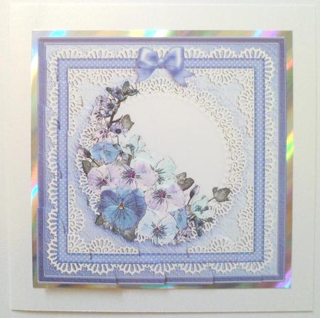 Spring Flowers Scallop Corner Side Stacker Topper by Jean-Marie Penny