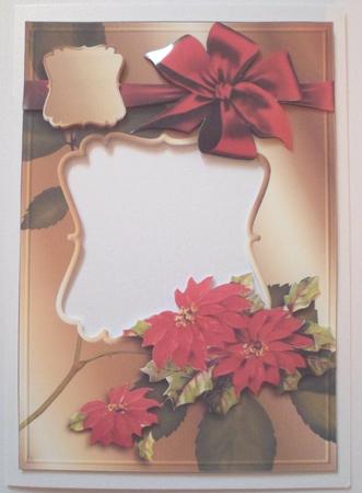 Card Front - Gold & Poinsettea's by Jean-Marie Penny