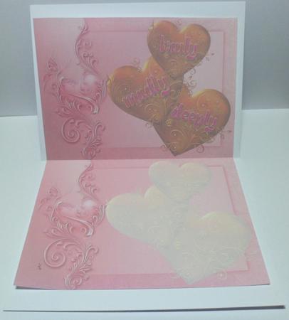 Truly Madly Deeply Pink Bronze Insert - Wedding, Love by Jean-Marie Penny