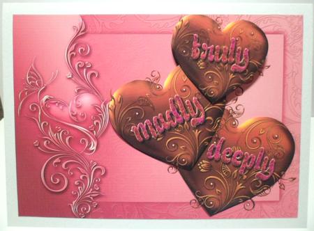 Truly Madly Deeply Pink Bronze - Wedding, Valentine, Romance by Jean-Marie Penny