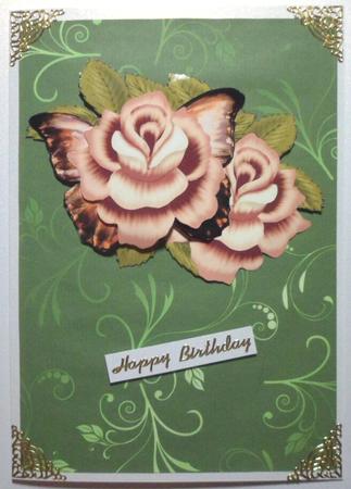 3 D Decoupage Roses and Butterflies Arrangemants by Jean-Marie Penny