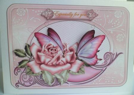 Pink Butterflies and Roses by Jean-Marie Penny