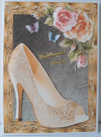 Beautiful Gold Shoe with Roses by Jean-Marie Penny