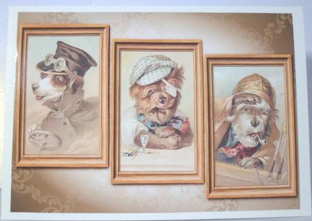 Framed Canine Characters Trio by Jean-Marie Penny