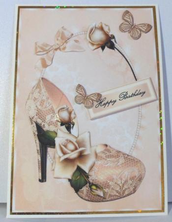 Beautiful Cream Shoe with Cream Roses by Jean-Marie Penny