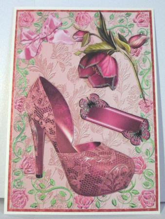 Lovely Pink Shoe with Pink Flowers by Jean-Marie Penny