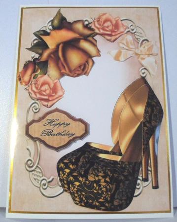 Lovely Gold Shoe with Roses by Jean-Marie Penny