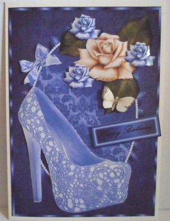 Lovely Blue Lace Shoe by Jean-Marie Penny