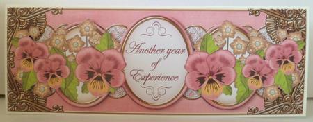 Pink Pansy Year of Experience Large Dl Topper by Jean-Marie Penny