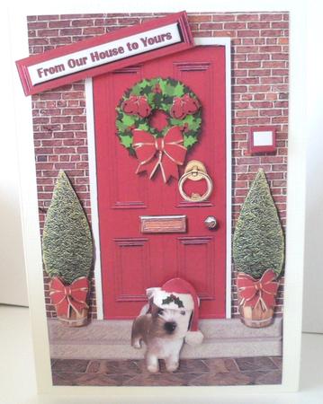 Westie Puppy Christmas Door by Jean-Marie Penny