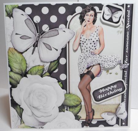 1950's Pin Up Girl Eva Grace Mini Kit (white) by Jean-Marie Penny
