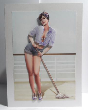 1950's Pin Up Girl Alice May A4 (lilac) by Jean-Marie Penny