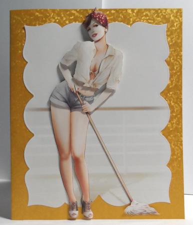 1950's Pin Up Girl Alice May Decoupage Sheet (pale) by Jean-Marie Penny