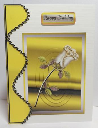 Single Rose in Metalic Yellow by Jean-Marie Penny