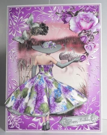 1950's Style a Walk by Swan Lake by Jean-Marie Penny