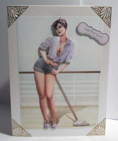1950's Pin Up Girl Alice May Decoupage Sheet (lilac) by Jean-Marie Penny