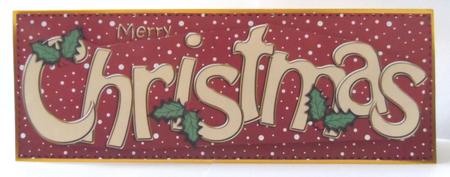 Large Dl Merry Christmas Quick Card 3D Decoupage by Jean-Marie Penny