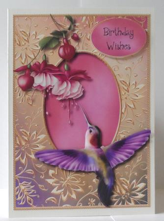 Beautiful Hummingbird & Gilded Frame by Jean-Marie Penny