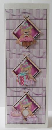 Little Birthday Bears Pink Large Dl Step by Step by Jean-Marie Penny