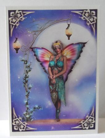 Beautiful Butterfly Fairy in the Moonlight by Jean-Marie Penny