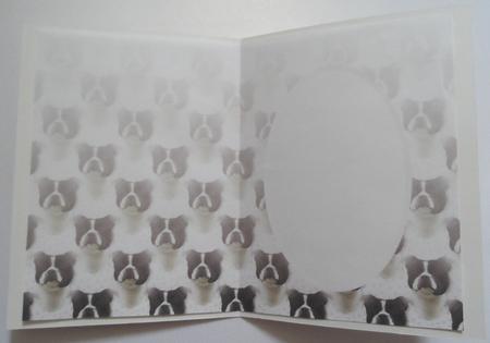 Staffordshire Bull Terrier,black & White ,insert by Jean-Marie Penny